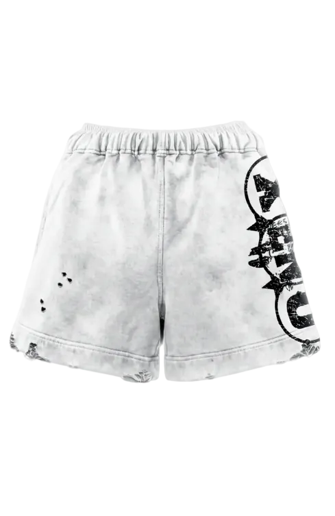 "Disstressed" shorts